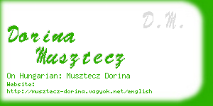 dorina musztecz business card